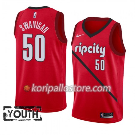 Portland Trail Blazers Caleb Swanigan 50 2018-19 Nike Punainen Lasten Pelipaidat Swingman